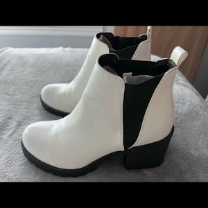 Lulu’s white ankle booties